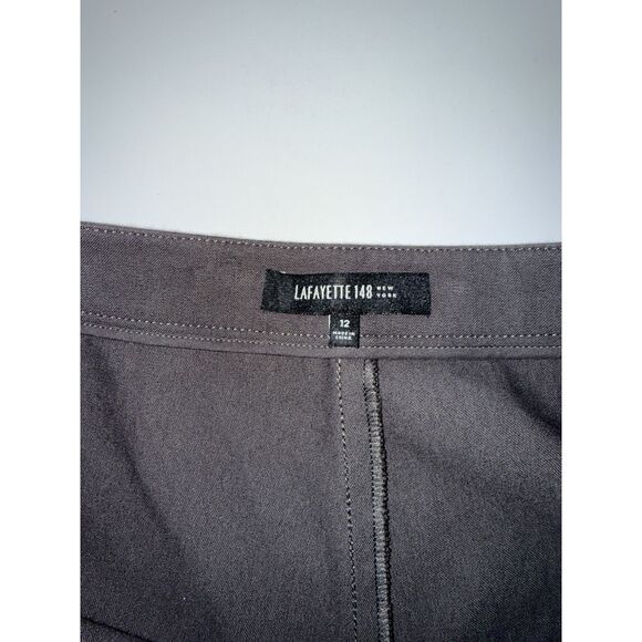 Lafayette 148 Bleecker Pants Brown Ankle Crop Dress Pants Zip Office Career 12 - Picture 11 of 13